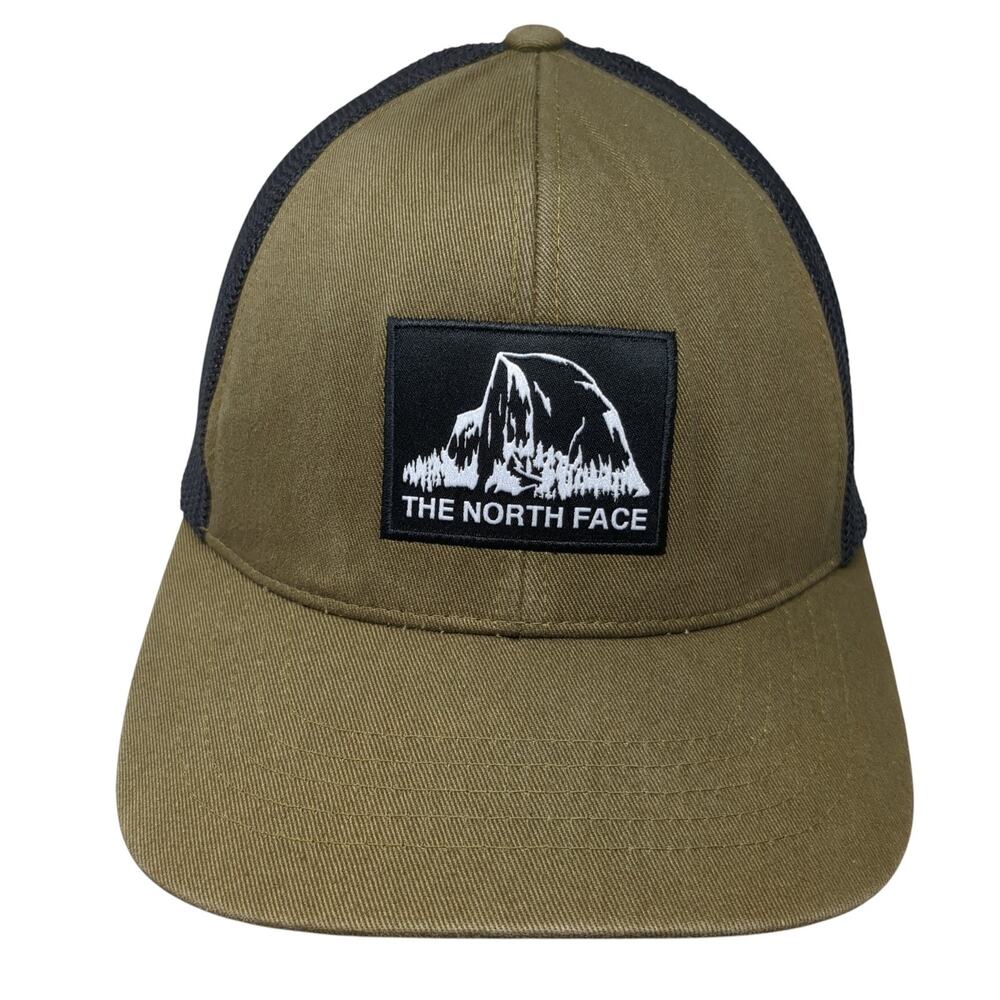 The North Face Fitted Trucker Hat Green XL Mesh Back Embroidered 6 Panel Flexfit